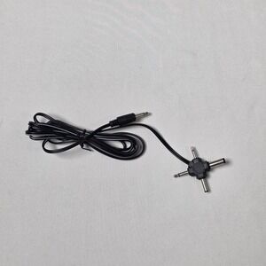 Multi-Tip Power Adapter Cable 4-Way Cross DC Barrel 3.5mm‎ Vintage Electronics